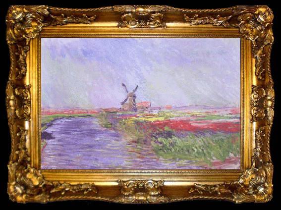 framed  Claude Monet Champ de Tulipes, ta009-2
